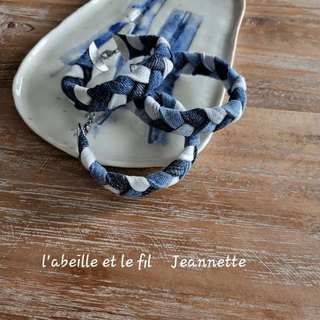 Bracelet Jeannette- tricolore- Fermoir Argenté  
