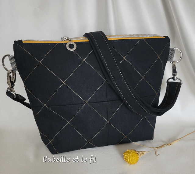 Sac à main bandoulière réglable "Belle de nuit "