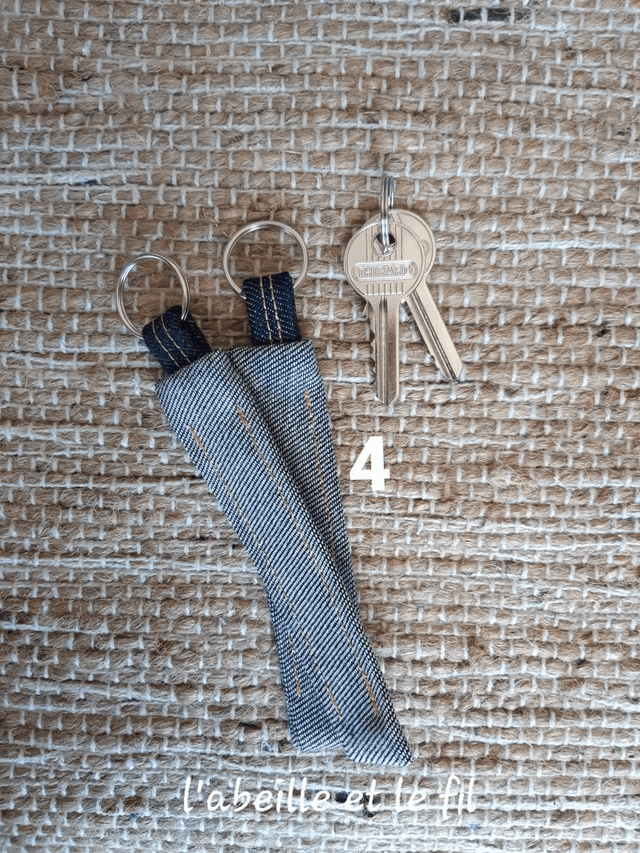 Porte-clés 100% denim Dao