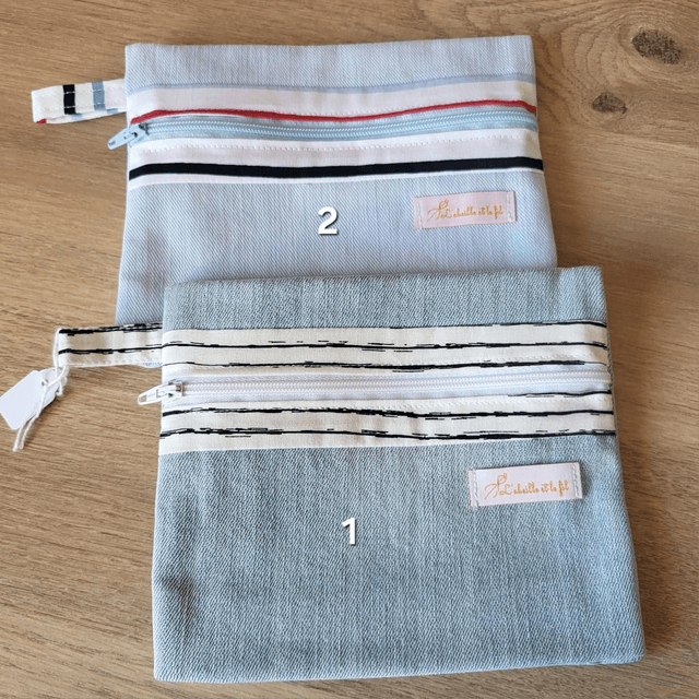 Pochette à soufflet- rayures