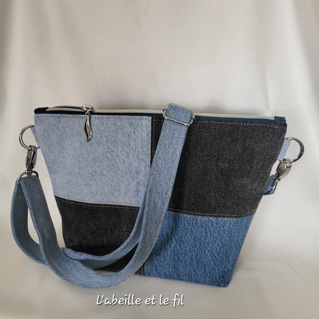 Sac à main bandoulière réglable "Bleuet"