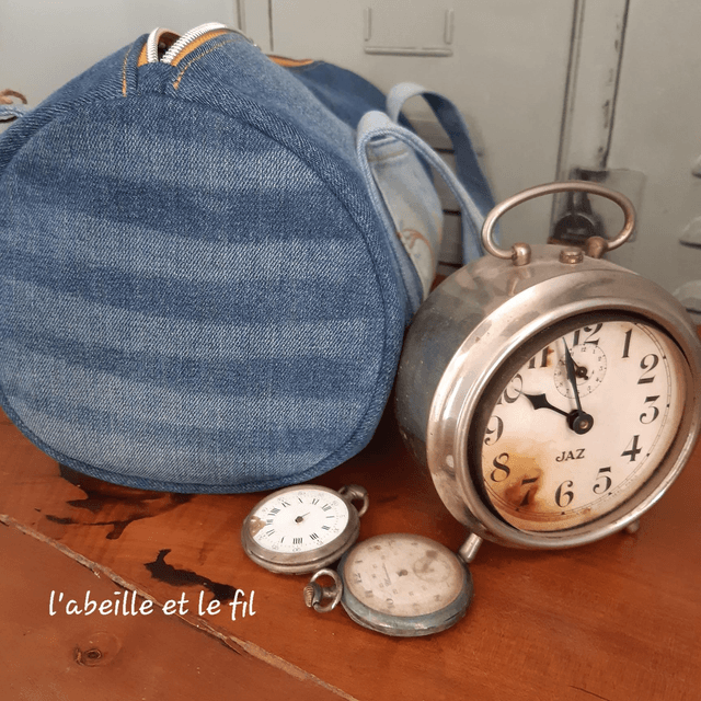 Duffle bag en jean upcyclé " Dianella"