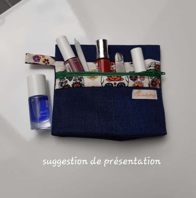Pochette à soufflet- fleurs de printemps 