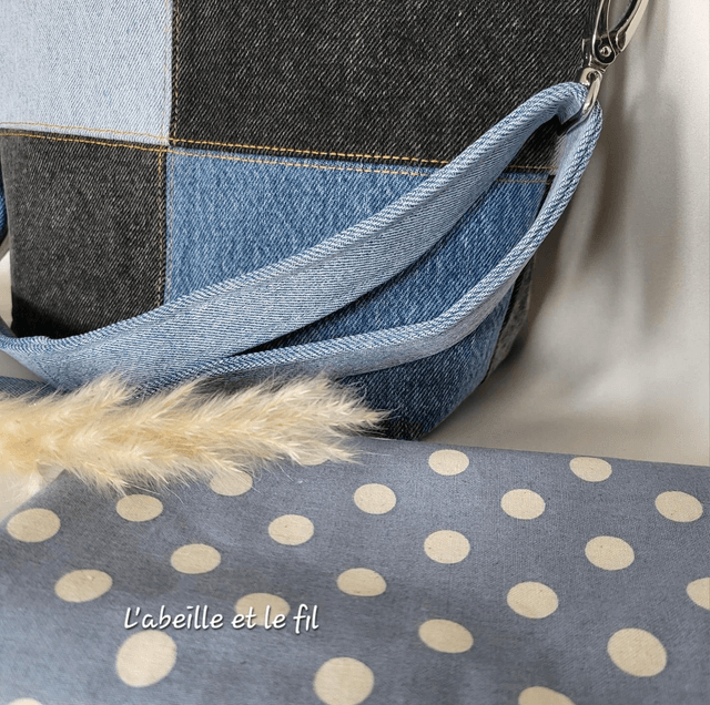 Sac à main bandoulière réglable "Bleuet"