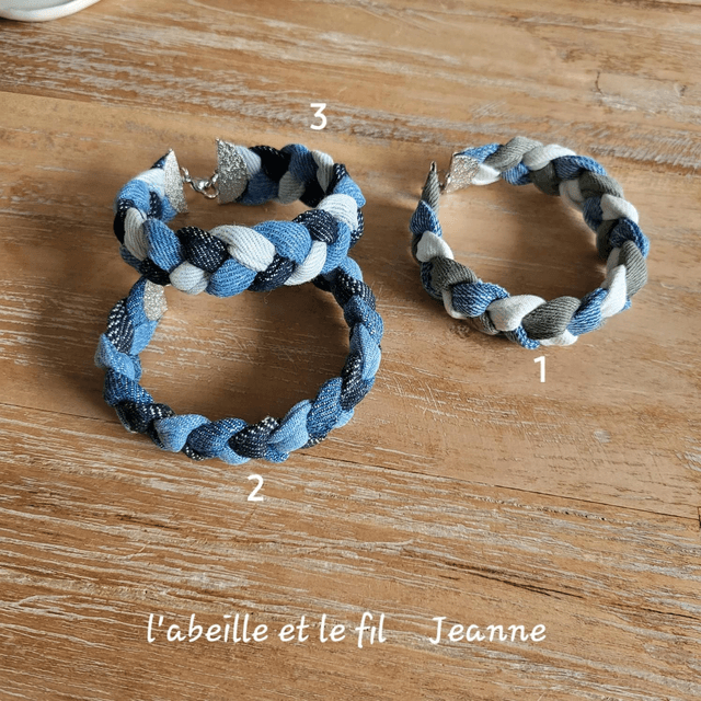 Bracelet Jeanne- tricolore- Fermoir Argenté  