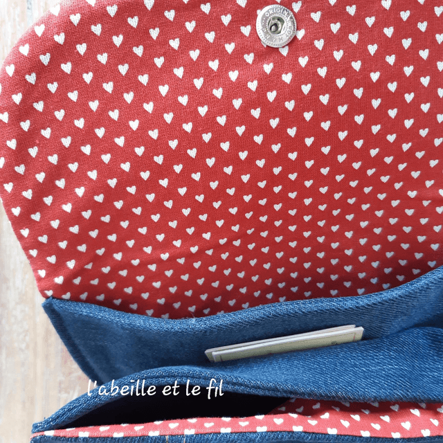 Sac Ceinture en Jean Upcyclé - Coeurs