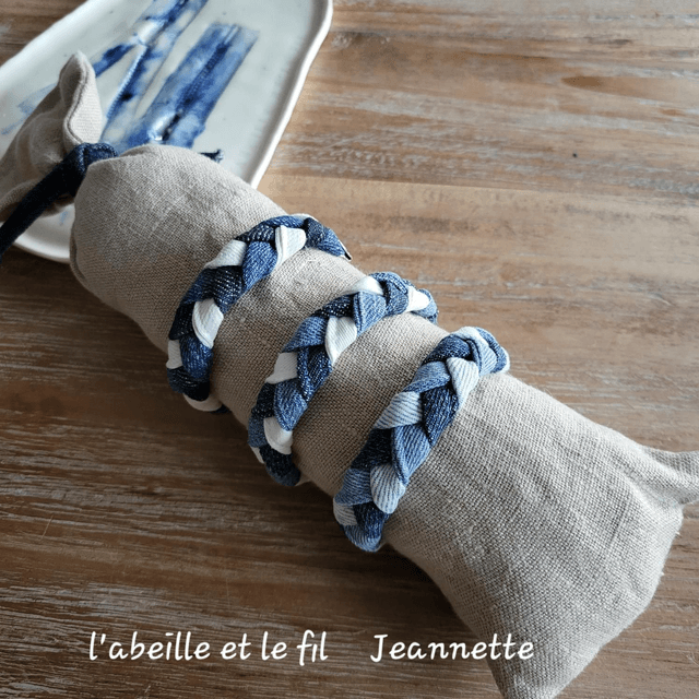 Bracelet Jeannette- tricolore- Fermoir Argenté  