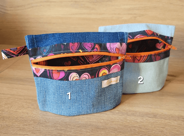 Pochette à soufflet- coeurs 