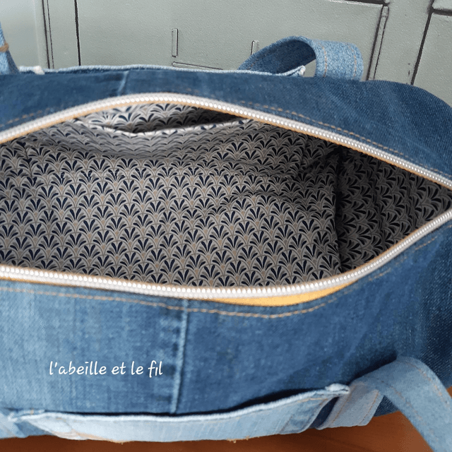 Duffle bag en jean upcyclé " Dianella"