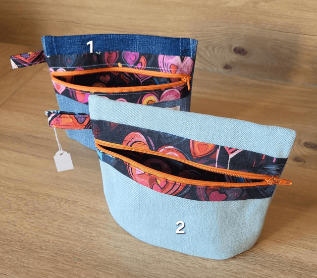 Pochette à soufflet- coeurs 