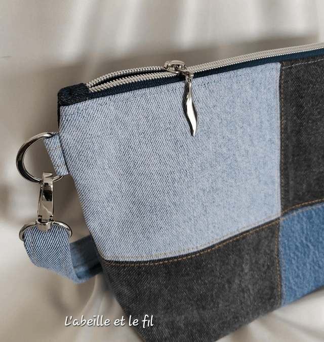 Sac à main bandoulière réglable "Bleuet"