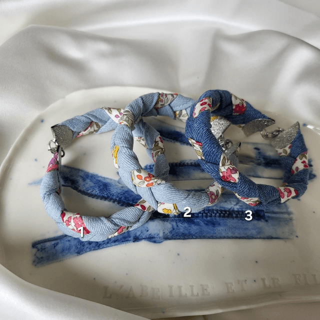 Bracelet Jeannette- un air de Liberty- Fermoir argenté-2