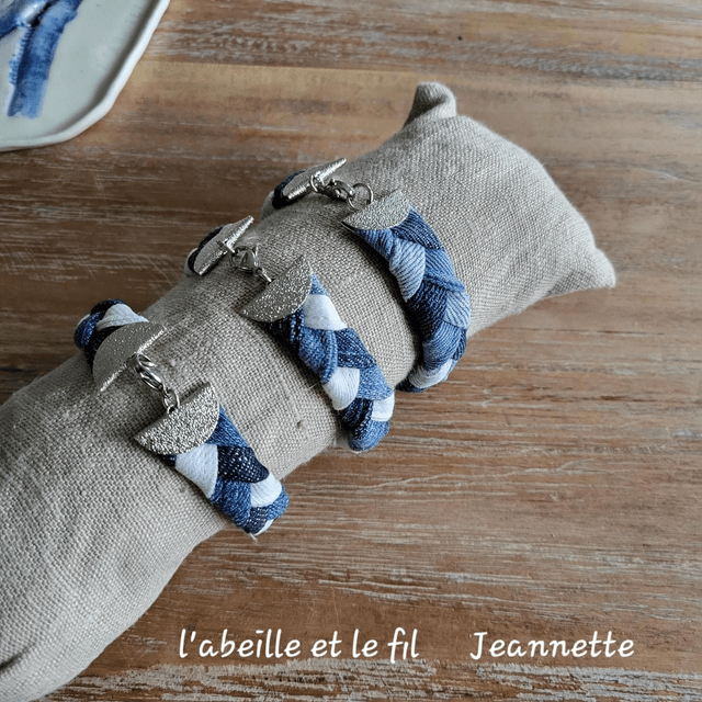 Bracelet Jeannette- tricolore- Fermoir Argenté  