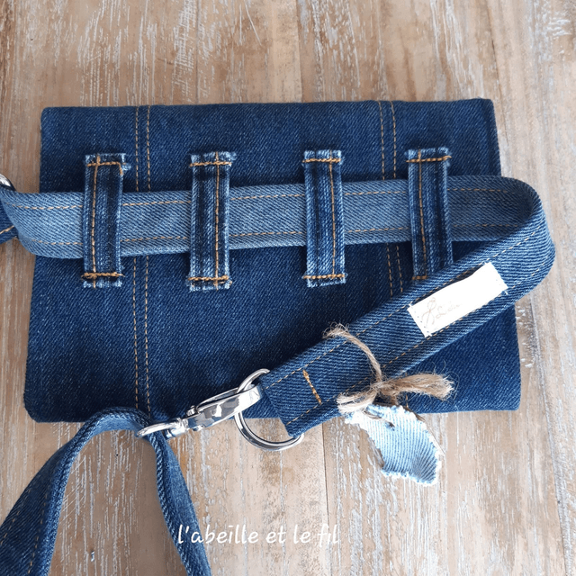 Sac Ceinture en Jean Upcyclé - Coeurs