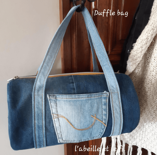 Duffle bag en jean upcyclé " Dianella"