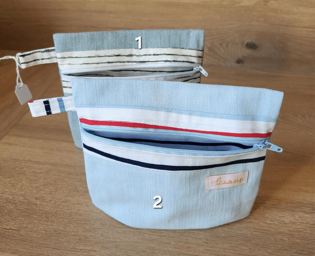 Pochette à soufflet- rayures
