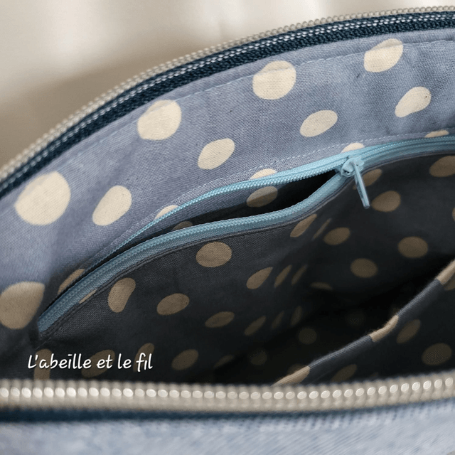 Sac à main bandoulière réglable "Bleuet"