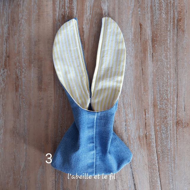 Pochette lapin jaune