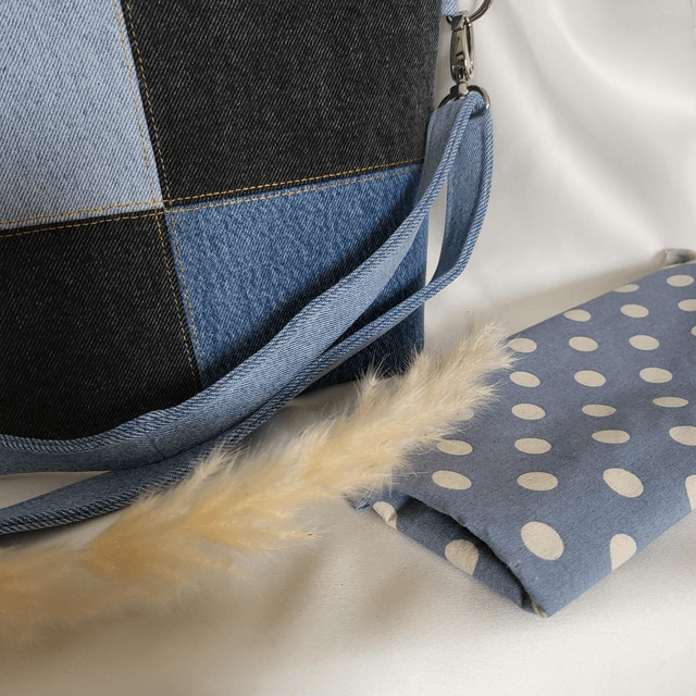 Sac à main bandoulière réglable "Bleuet"