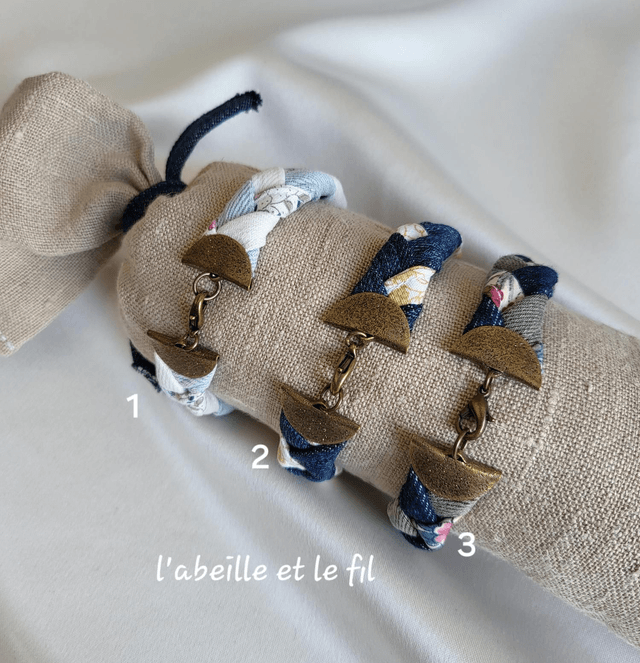Bracelet Jeannette- un air de Liberty- Fermoir Bronze 
