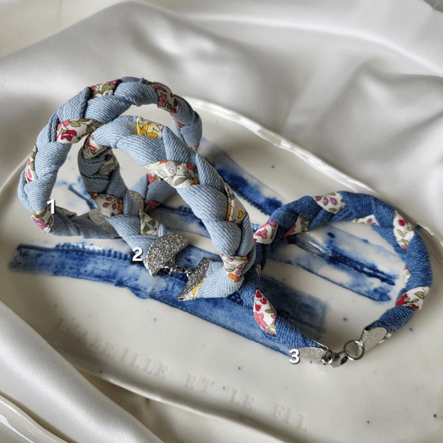 Bracelet Jeannette- un air de Liberty- Fermoir argenté-2