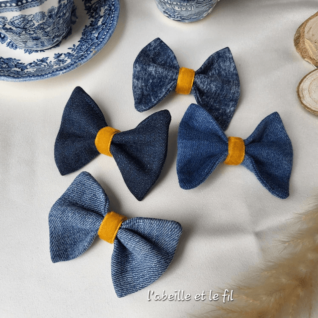 Pinces à cheveux Velours Curry 