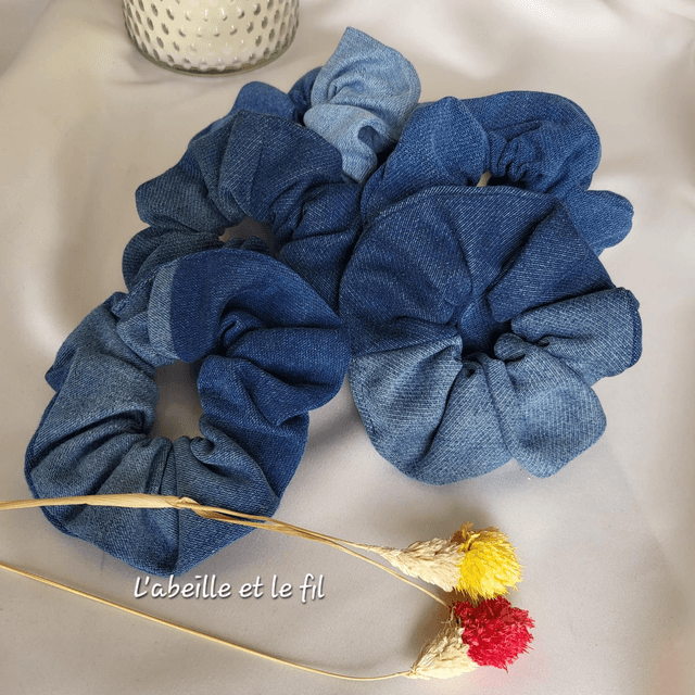 Chouchous Denim bicolore 