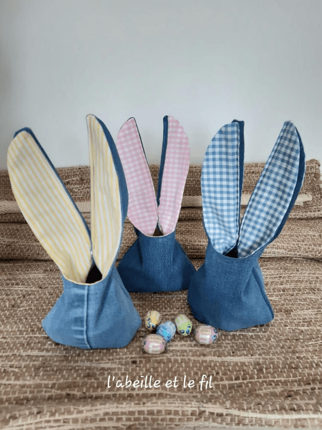 Pochette lapin jaune