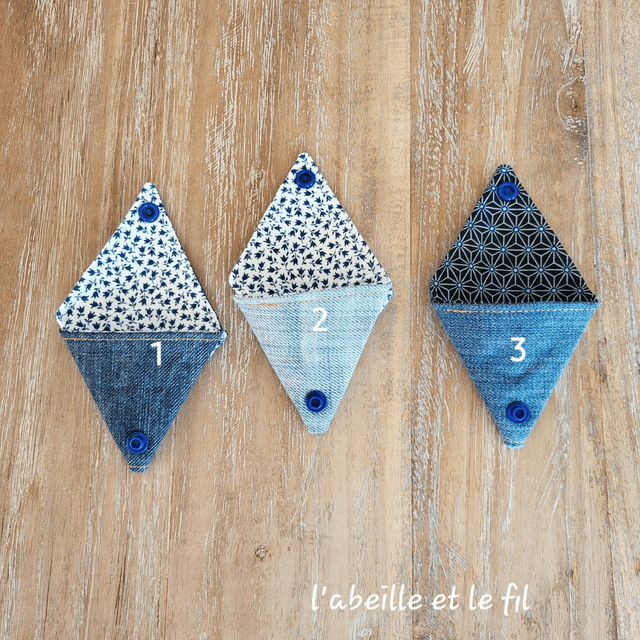 Porte-monnaie Origami  Pression Bleue 